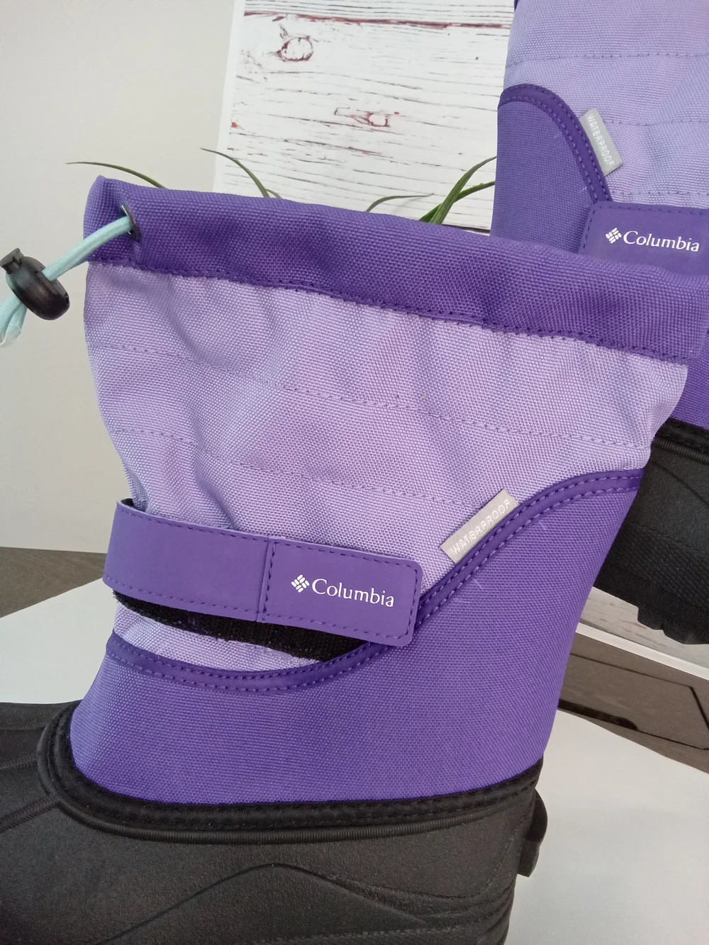 NWT Columbia Kids Waterproof 200g Insulated Winter Snow Boots Purple Size 13
